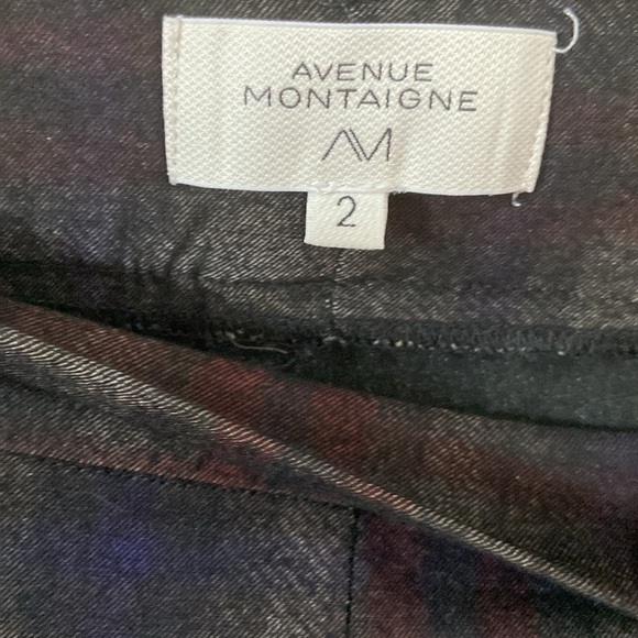 Avenue Montaigne- Leo Cropped Flare Plaid Pants - Picture 4 of 9
